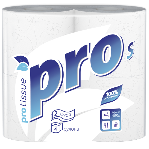 С160 Туалетная бумага в мини-рулонах PROtissue, 2 сл., 23 м, (4 рул в упак / 24 в кор)