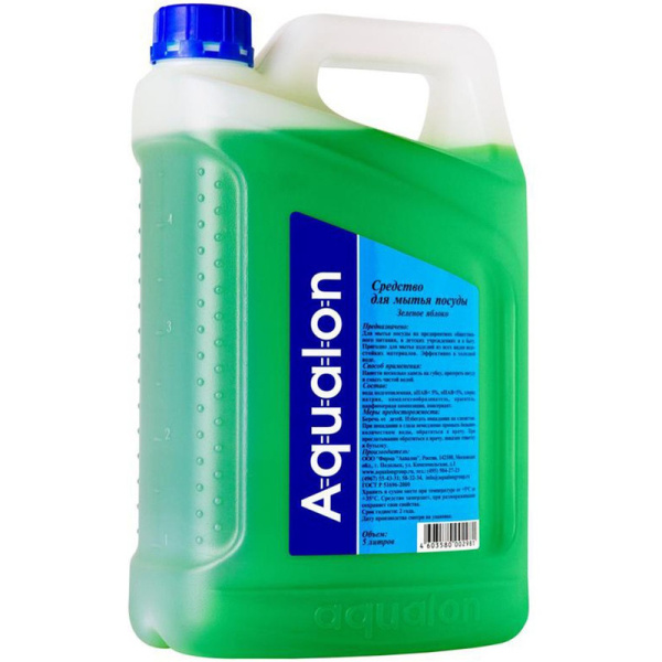 202912 Ср-во для мытья посуды Аквалон 5 л, концентрат, Зеленое яблоко/ 4
