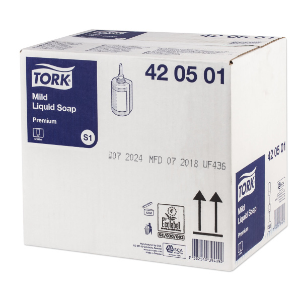 420501 _ВЫВОД_ (замена 420511)  Жидкое мыло для диспенсеров   Tork 1 л. цв. кремовый система S1 (6 в уп.)