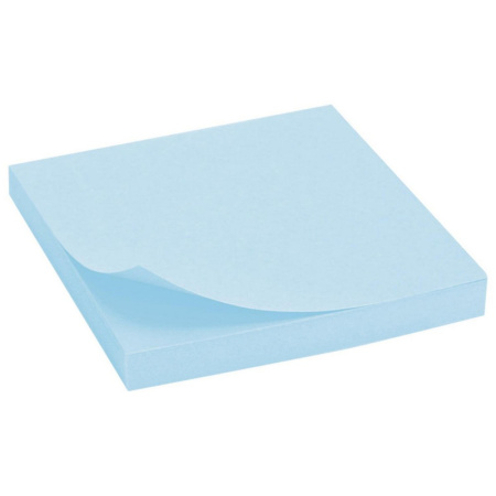 122695 BRAUBERG. Бумага  для записи клеевая  76х76мм, цвет голубой, 100 л.