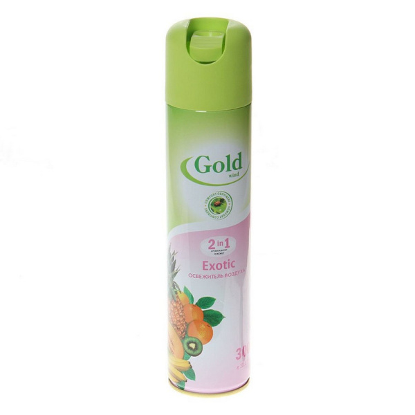  Освежитель воздуха GOLD WIND 300 мл.(аэрозоль) Exotic /12