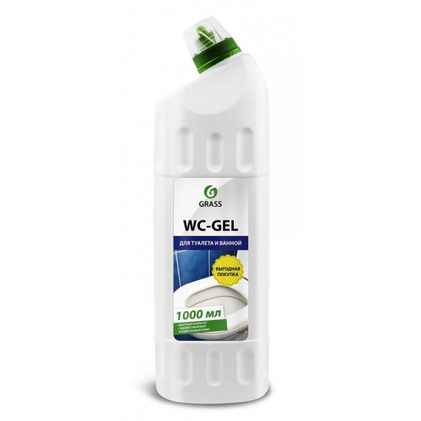 125437 Grass, WC- Gel, Чистящее средство для сантехники для ванной кухни унитаза от ржавчины 1л