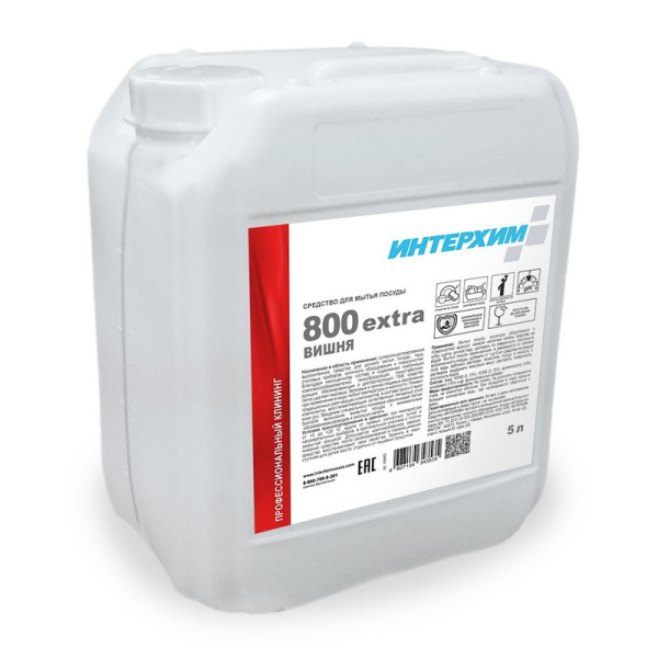 ih89450 Интерхим, 800 Extra, Средство для ручного мытья посуды, вишня, 5л