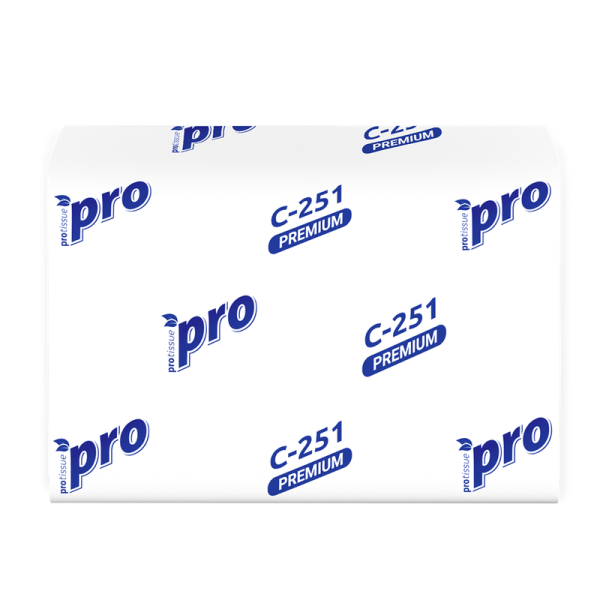 С251 Салфетки бумажные PROtissue, 2 сл., 200 л, 21х16, N4, (20 пачек в кор)