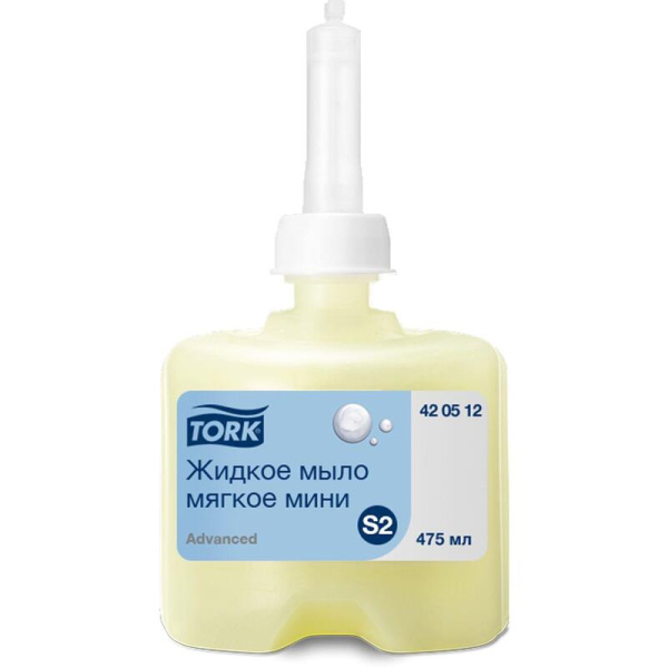 420512 Tork жидкое мыло мягкое мини, кремовый, Advanced, 475 мл, S2 (8 в кор.)