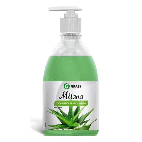 126600 Grass, "Milana алоэ вера", Крем-мыло жидкое увлажняющее  (флакон 500 мл)
