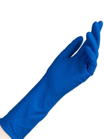 Перчатки CLOVERS синие латекс неопудр HIGH RISK L(25 пар/уп)