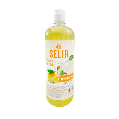 260423 Белый кролик. "SELIA". Гель для посуды концентрированный Aroma Citrus 1л.