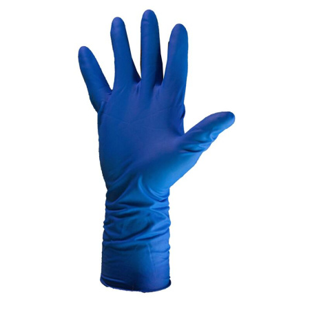 630696 SAFE&CARE. High Risk DL TL210. Перчатки латексные смотровые 25 пар (50шт), размер XL, синие