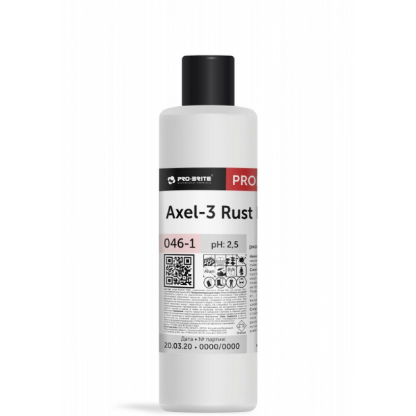 046-1 Pro-Brite, Pro-Brite axel-3 rust remover, Пятновыводитель жидкий для ковров сильнокислотный, 1л