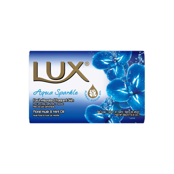 LuxBLUE7709 Lux, Сияние свежести "Цветочный мускус и мятное масло", Туалетное мыло, 80г (цвет голубой)