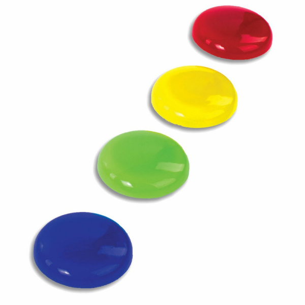 237484 Staff, Basic, Магниты большого диаметра 40 мм, набор 4 штук, ассорти