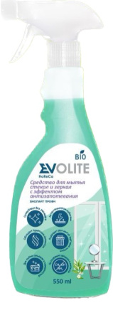 314-0,55 Evolite HoReCa, БиолайтПроф, Средство для мытья стекол и зеркал с эффектом антизапотевания, 550 мл