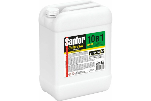 608307 Sanfor, Universal "Лимонная свежесть", Чистящее средство, 5 л, 10 в 1