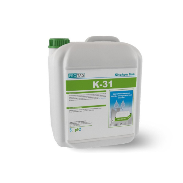 0006 Protag, Tag K-31, Ополаскиватель кислотный для посудомоечных машин, 5л,