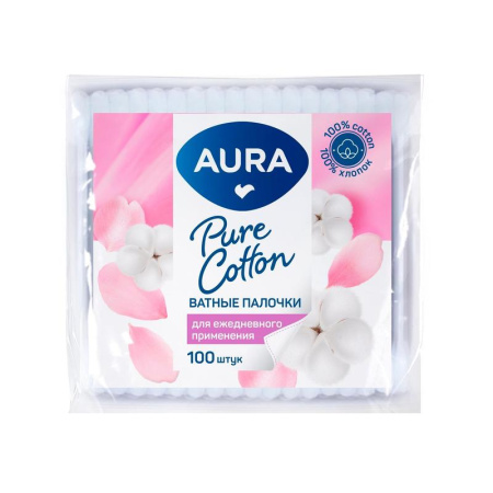 127485 Aura, комплект, Ватные палочки 100 штук