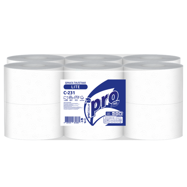 С231 Туалетная бум. в рул. PROtissue Instant, 200м, 1сл, T2 /12 