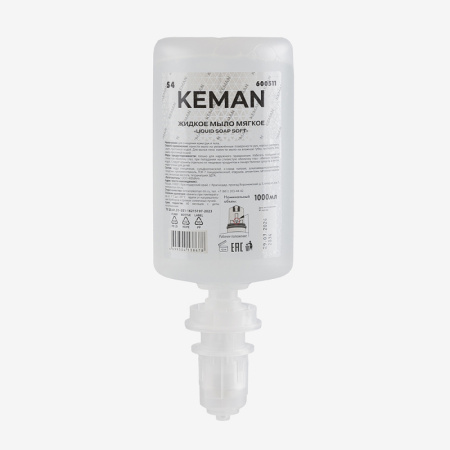 500511 Keman Liquid soap foam soft, Жидкое мыло-пена, мягкое, флакон 1000 мл (S4)