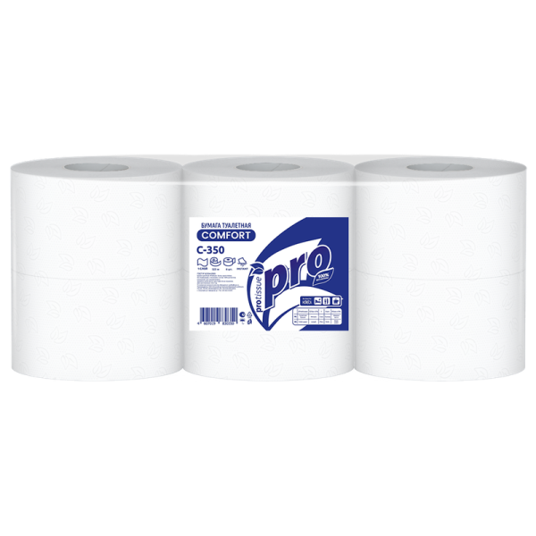 С350 Туалетная бумага PROtissue в рулоне, 1 сл., 525м, T1 (6 рул в кор)