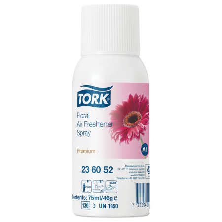236052 Tork. Освежитель воздуха для диспенсеров цветочный аромат 75 мл. совместим с А1