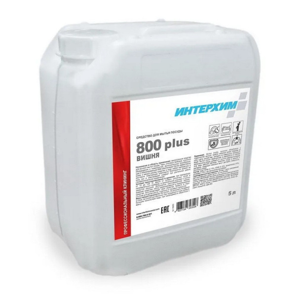 ih88450 Интерхим, 800 plus, Средство для ручного мытья посуды, вишня, 5 л
